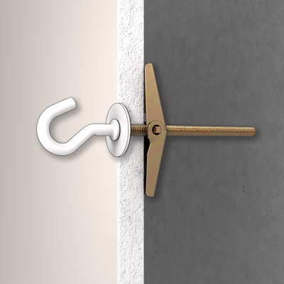 Ramset Spring Toggle - White Hook - 2 Pack - Metal - High Load Capacity
