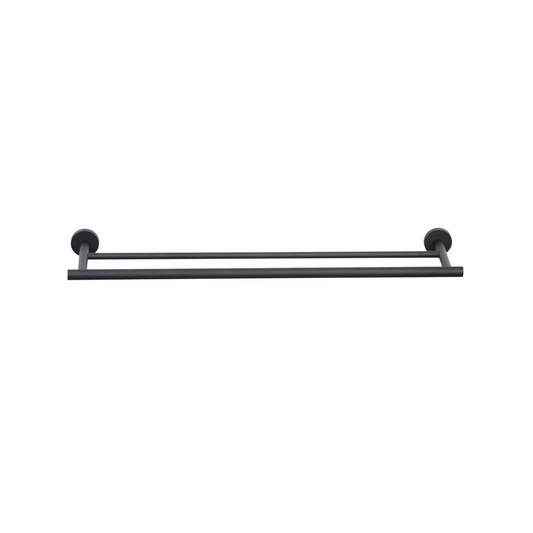 Barelli Toscana Double Towel Bar 60cm - Matte Black - Durable & Stylish