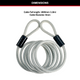 Master Lock 6mm Looped Self Coil Cable 1.8m Braided Steel Durable