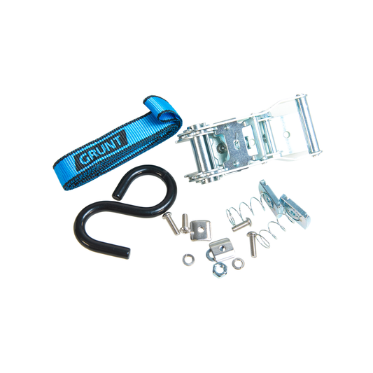 Grunt T Slot Roof Ratchet Tie Down - 25mm x 2m - 350kg Capacity - Universal Fit – view 2 - Auzzistore