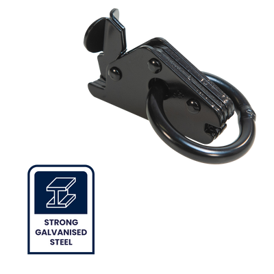 Grunt 50mm Black O Ring E Track Fitting - Heavy-Duty Cargo Securement