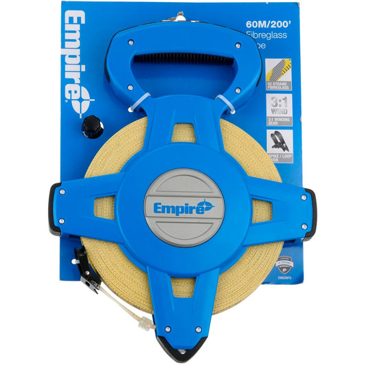 Empire 60m Fibreglass Long Tape - Durable - Accurate - Easy Use – view 2 - Auzzistore