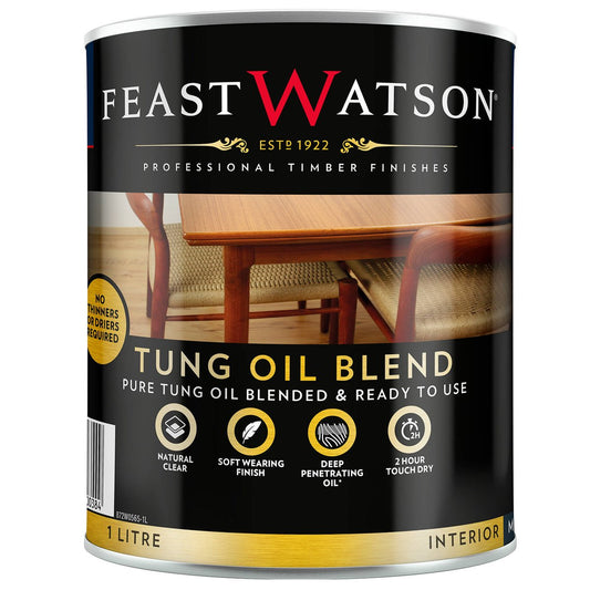 Feast Watson Tung Oil Blend - 1L - Natural Timber Oil - Matt Finish - Auzzistore