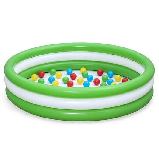 h2ogo 3 Ring Ball Pit Green - 25 Play Balls - 1.22m Diameter - Indoor/Outdoor - Auzzistore