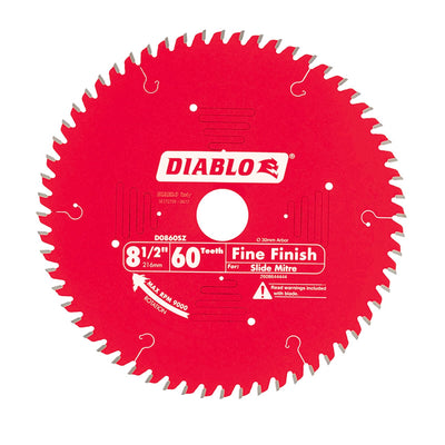 Diablo 216mm Fine Finish Circular Saw Blade - 60 Teeth - Red