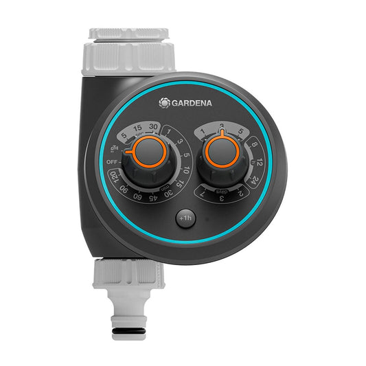 Gardena Easy Plus Water Computer - 69 Schedules - Weather-Proof - Black/Turquoise/Orange – view 2 - Auzzistore