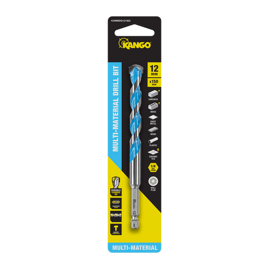 Kango Multi Material Drill Bit 12mm x 150mm - Durable Carbide Tip - Auzzistore