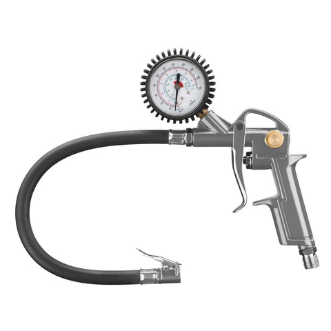 Ozito Pistol Grip Tyre Inflator - 330mm - Plastic - Ergonomic Handle - Auzzistore