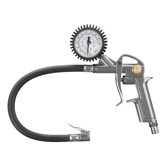 Ozito Pistol Grip Tyre Inflator - 330mm - Plastic - Ergonomic Handle - Auzzistore