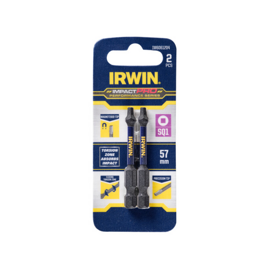 Irwin Impact Pro Performance Bits - 57mm - 2 Pack - Magnetised Tips - Auzzistore