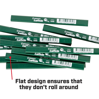 Crescent Lufkin Green Hard Carpenter's Pencil - 7mm Wood - Durable Marking