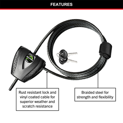 Master Lock Mini Python Adjustable Locking Cable 1.8m 5mm Braided Steel
