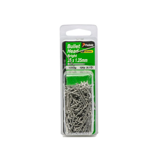 Paslode Bullet Head Nails 25mm Bright Steel 370 Pack General Purpose - Auzzistore