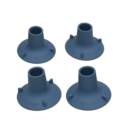 Q Assist Suction Feet - 200kg Weight Rating - 93mm Diameter - Durable TPR Rubber