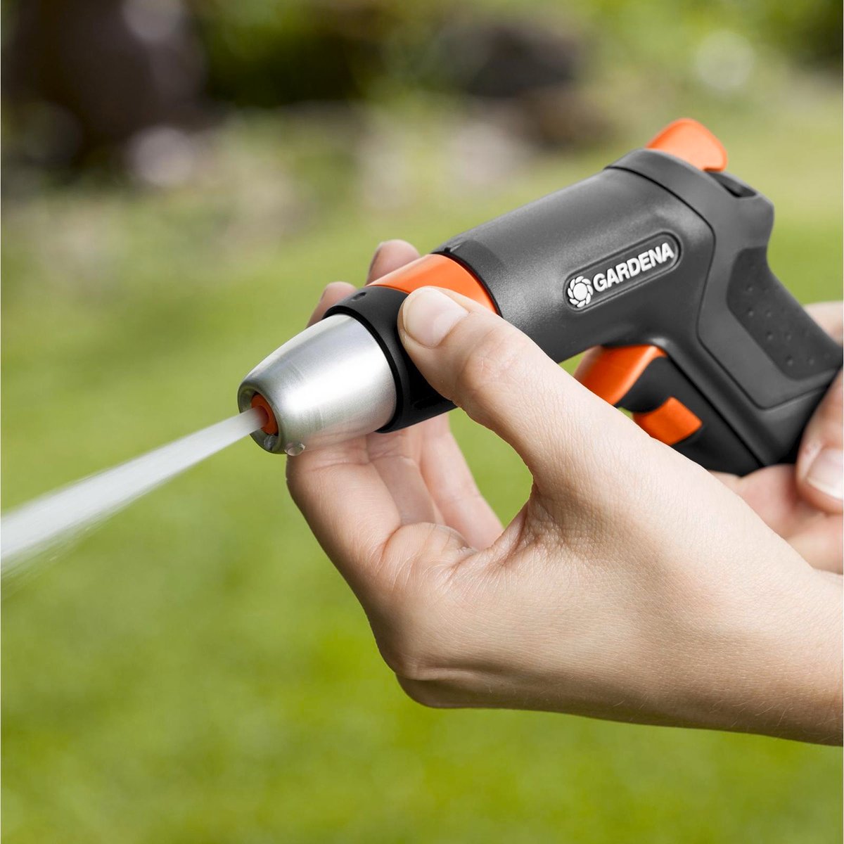 Gardena 13mm Trigger Gun Nozzle - Metal Plastic - Durable Ergonomic Grip