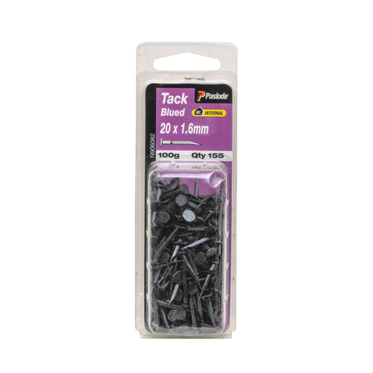 Paslode Tack Nails 20 x 1.6mm Zinc Plated Blue Steel Strong Hold - Auzzistore