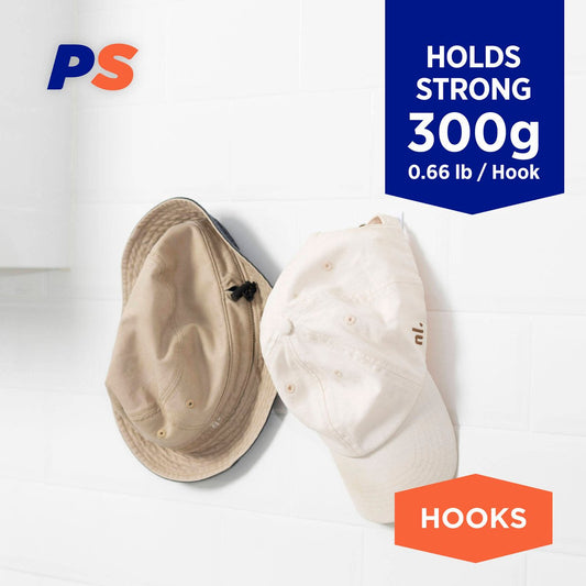 Permastik Small Utility Hooks 10 Pack - 20mm x 30mm - Holds 300g - Easy Application – view 2