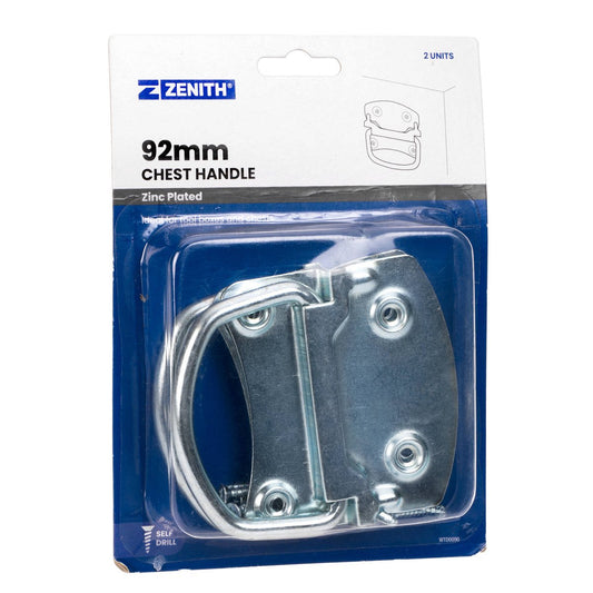 Zenith Chest Handle - 92mm - Zinc Plated - Utility Design – view 2 - Auzzistore