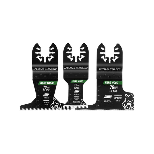 Full Boar Multi Tool Blade 3 Pack - Assorted Bi-Metal 70mm, 32mm, 76mm - Auzzistore