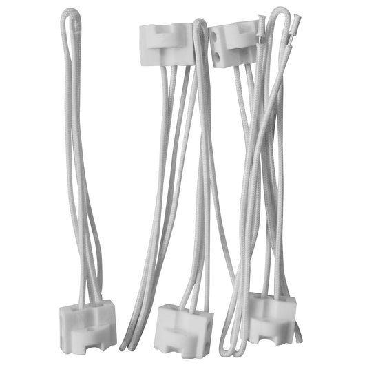 HPM MR16 LV Round Socket Screw-In Connectors 5 Pack Plastic White - Auzzistore