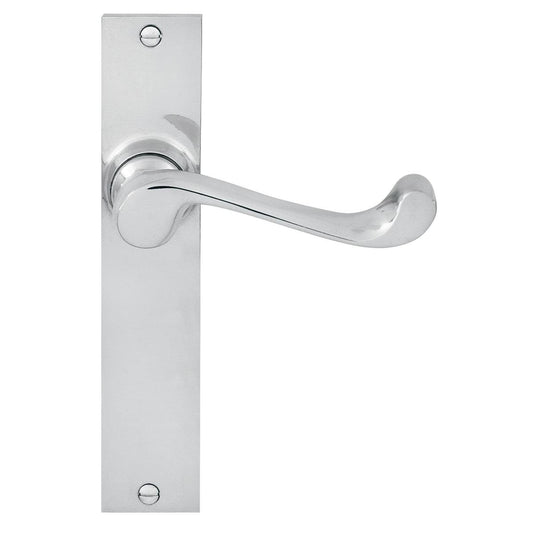 Delf Lever Latch Set - 152 x 32mm - Solid Brass - Satin Chrome - Auzzistore