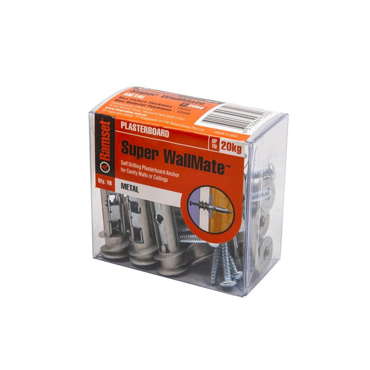 Ramset Super Wallmate Toggle Anchor 10 Pack - Heavy Duty - Zinc Alloy - Vibration Resistant - Auzzistore