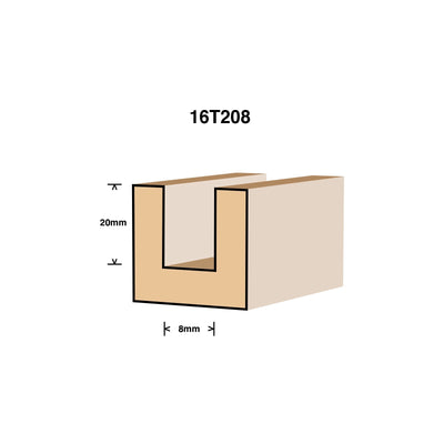 Ultra Router Bit - Straight 8mm - Tungsten Carbide - Durable Design