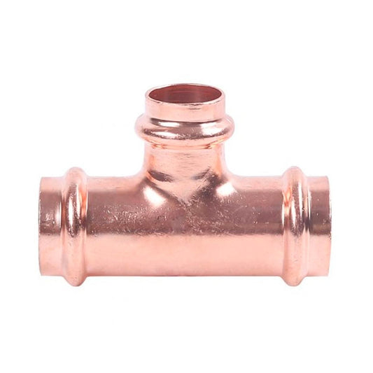 Smartex Press Copper Reducing Tee 20 x 20 x 15mm - Flame-Free Installation - Auzzistore