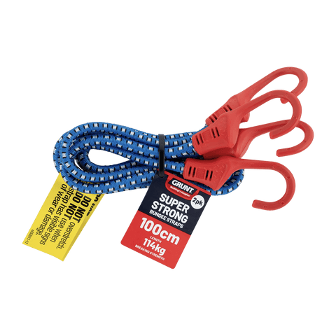 Grunt 1m Tie Down Octopus Straps - Rubber Latex - Strong Grip - 2 Pack