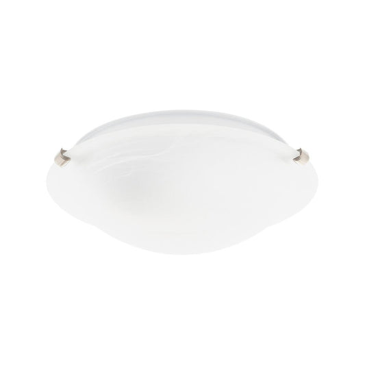 Luce Bella 30cm Oyster Light - Alabaster Glass - Ceiling Fixture - 42W