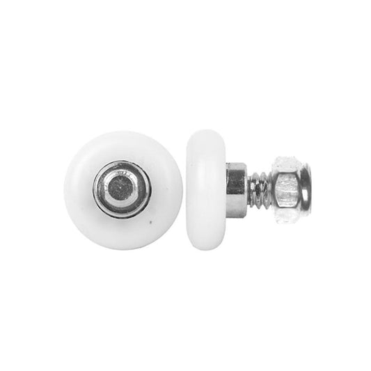 Rolltrak 19mm Acetal Convex Roller with Threaded Stud - White - Single - Auzzistore