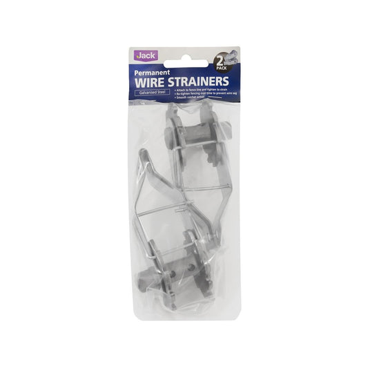 Jack Permanent Wire Strainers - 4mm - Galvanised Steel - 2 Pack - Auzzistore