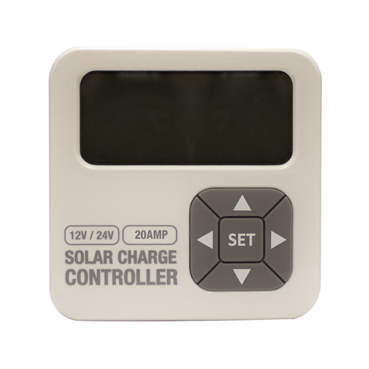 Kt Solar 20A 12V PWM Solar Controller KT70783 - 100W to 300W - White - Battery Protection - Auzzistore