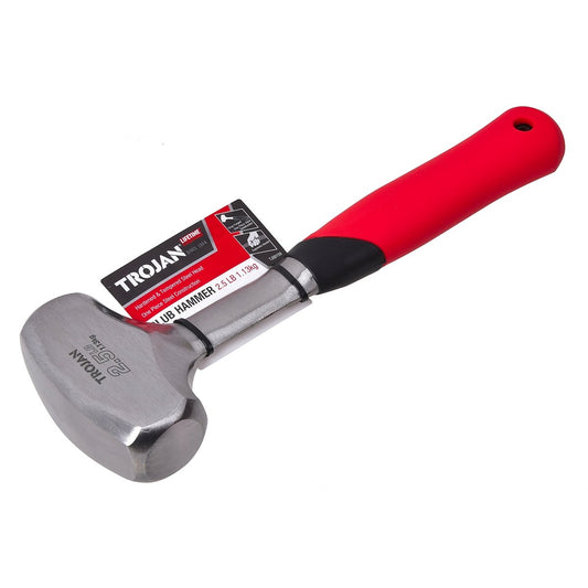 Trojan 1kg Steel Club Hammer - Induction Hardened - Red and Black – view 2 - Auzzistore