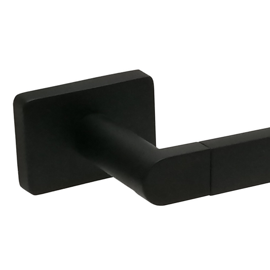 Barelli 900mm Matte Black Rigoni Single Towel Rail - 1 Piece - Modern Design – view 2
