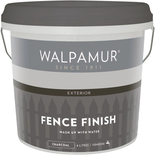 Walpamur Charcoal Fence Finish 4L - 4L Water-Based Timber Paint - UV Resistant - Auzzistore