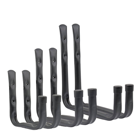 Everhang Black Storage Tube Hook Multi Pack - 3 Hooks - 19mm x 250mm - Durable