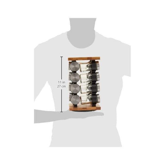 Spice Rack Organizer with 12 Pieces Jars for Kitchen