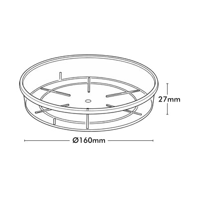 Eden Clear Porto Saucer - 160mm - Polypropylene - Lightweight