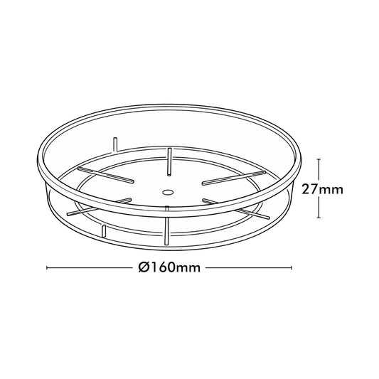 Eden Clear Porto Saucer - 160mm - Polypropylene - Lightweight