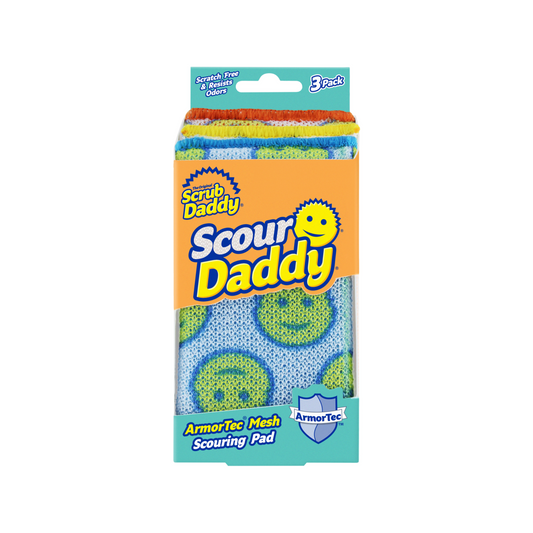 Scrub Daddy Scour Daddy 3 Pack - 70mm x 160mm - Stronger Cleaning Pads