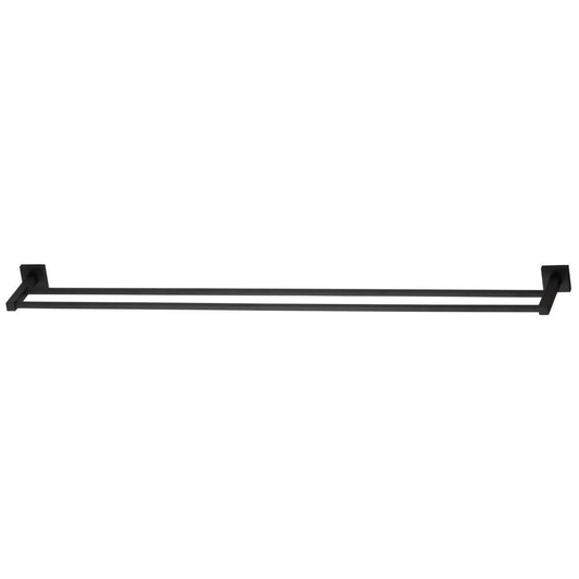 Mondella Rococo Double Towel Rail 935mm - Matte Black - 2 Towels