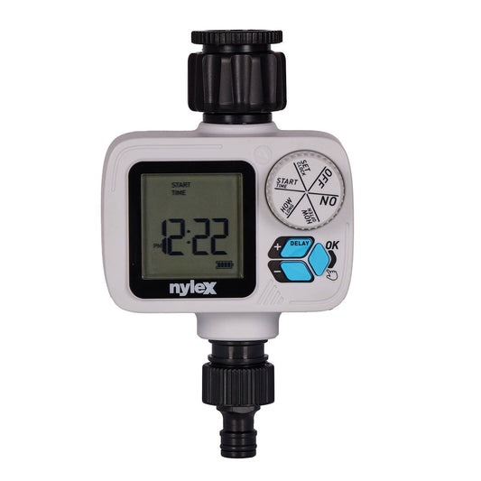 Nylex Digital Tap Timer - Programmable Watering Device - 80mm x 160mm x 115mm - Flexible Scheduling Options - Auzzistore