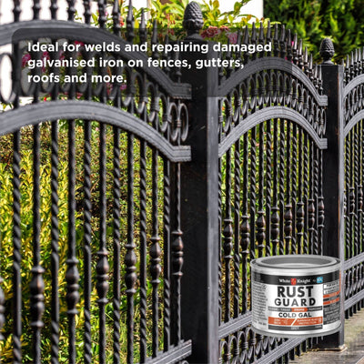 White Knight Rust Guard Cold Gal Primer Paint - 0.1L - Grey - Fast-Drying Rust Protection