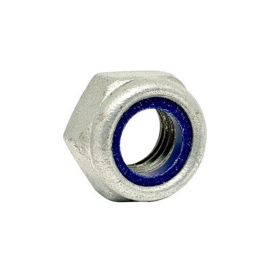 Pinnacle Lock Nut - M10 - Galvanised - Nylon Insert - 10 Pack - Auzzistore