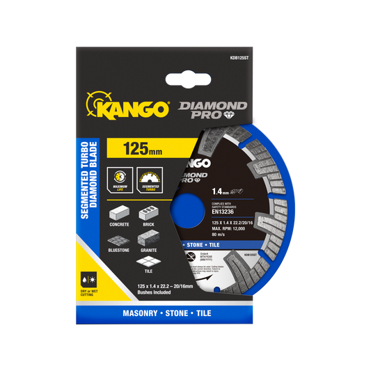 Kango Diamond Saw Blade - 125mm - Turbo - Dry Cutting - Auzzistore