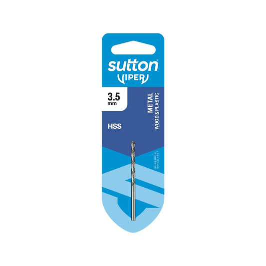 Sutton Tools 3.5mm Viper Jobber Drill Bit - M2 HSS - Fast Drilling - Auzzistore
