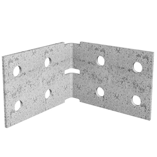 Dunnings Angle Bracket - 100mm x 100mm x 75mm - Galvanised Steel - M10 Holes - Auzzistore
