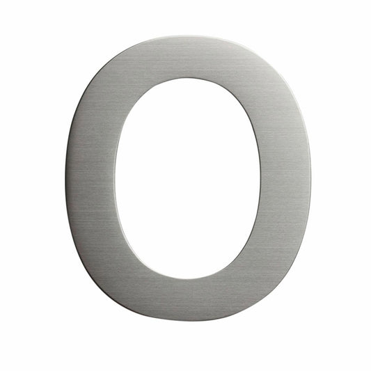Sandleford Plaza House Number 0 - 150mm Stainless Steel - Weather Resistant