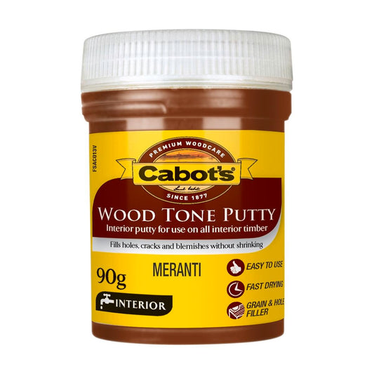 Cabot 90g Meranti Wood Tone Putty - Fast Drying - Water Based - Shrink Resistant - Auzzistore